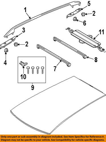 Volkswagen oem 5n0860043gzaq luggage carrier-rail