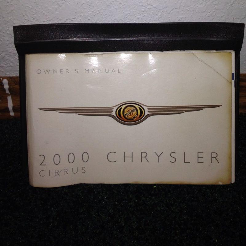 2000 chrysler cirrus owners manual