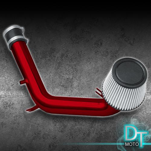 Stainless washable filter + cold air intake 99-05 jetta 99-06 golf 2.0 sohc red