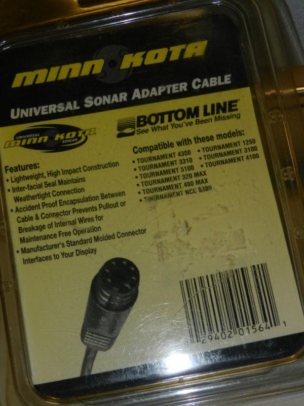 New minn kota bottom line universal sonar adapter cable mkr-us-3 tournament 