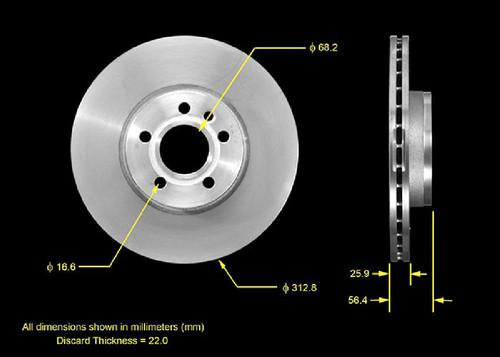 Bendix prt5531 front brake rotor/disc-disc brake rotor