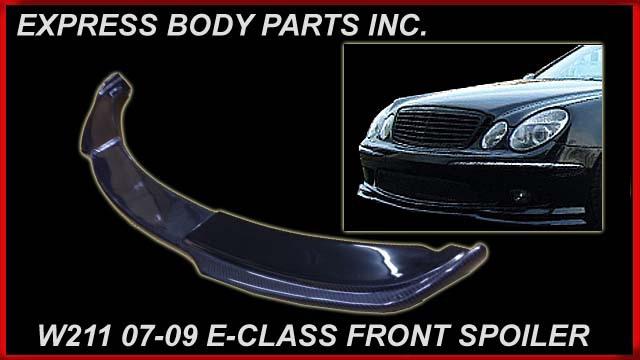 E-class e63 2007-2009 front bumper carbon fiber lip spoiler mercedes