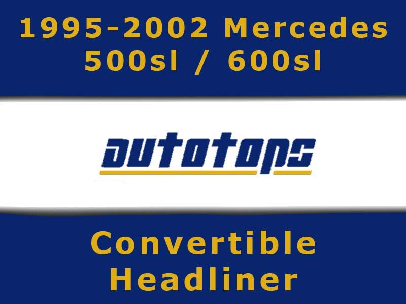 1995-2002 mercedes benz 500sl 600sl convertible top headliner head liner