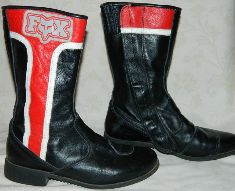 Fox racing cafe racer boots leather italy men 9 mx full bore street motocross