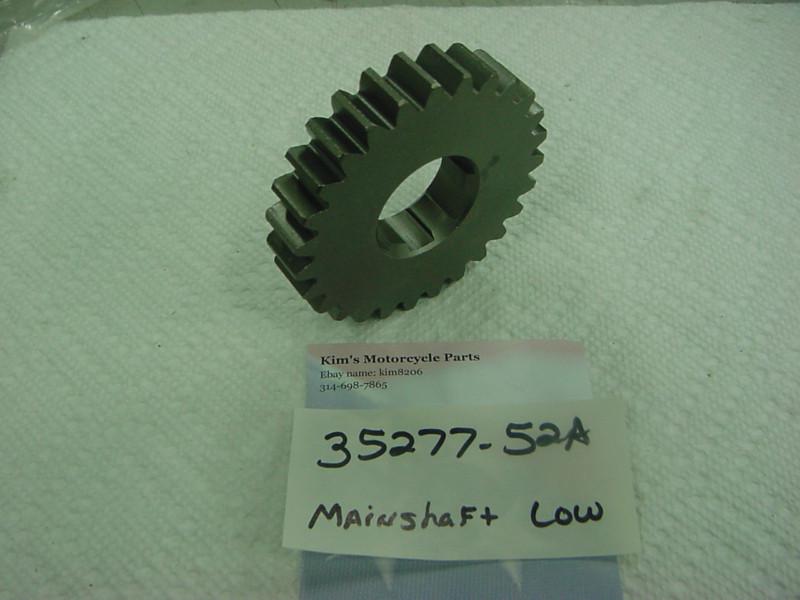 Sportster transmission,mainshaft low gear,rpls. hd#  35277-52,fits 1954/1990