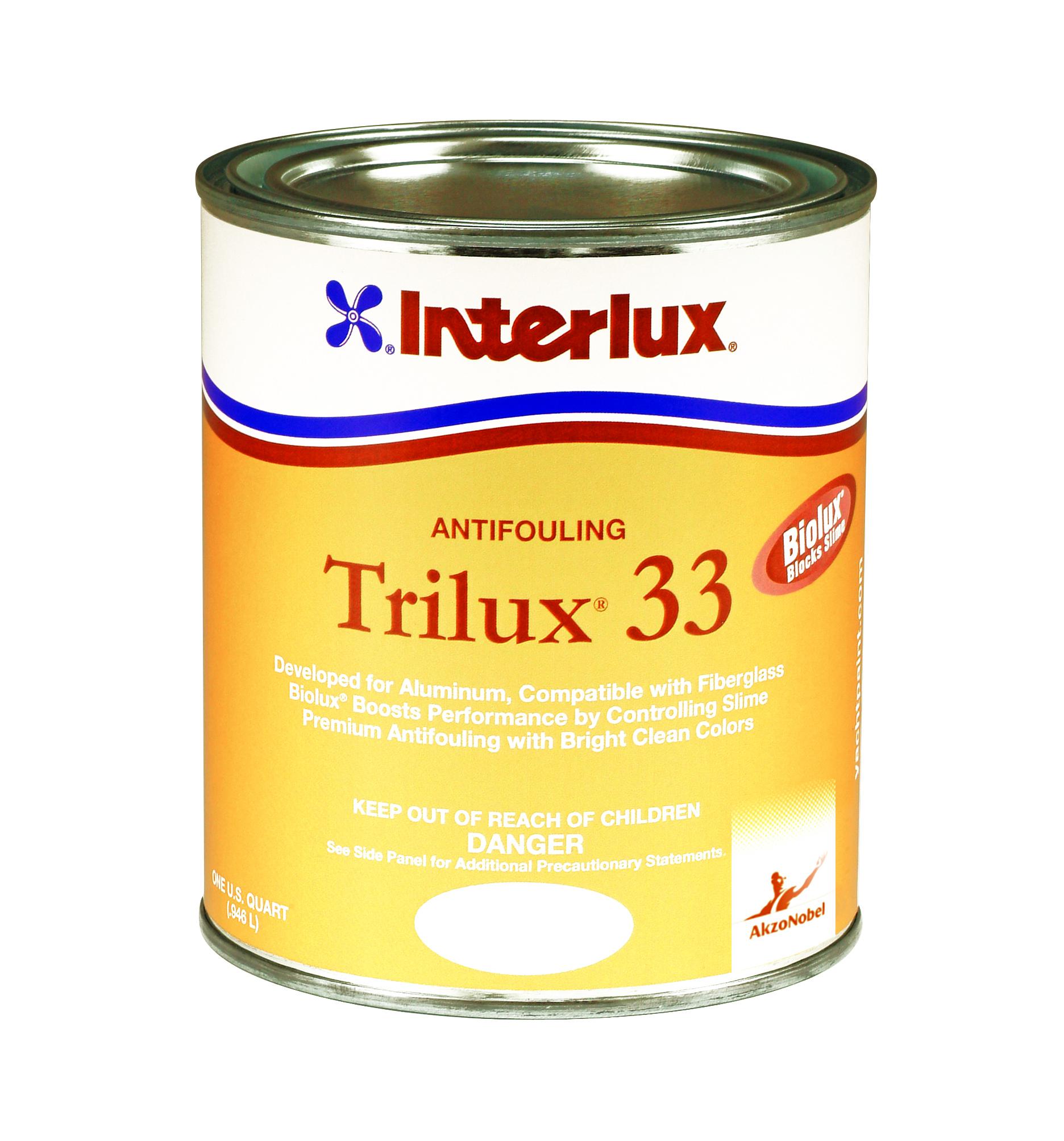 Interlux trilux 33 boat anti-fouling paint blue quart