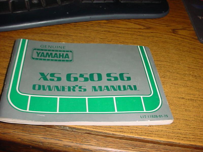 Original 1980 yamaha xs650sg motorcycle  owners manual