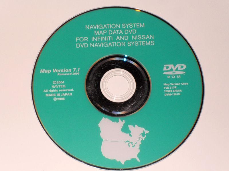 Nissan infiniti navigation disc cd dvd 7.1 nav disk map gps infinity navagation