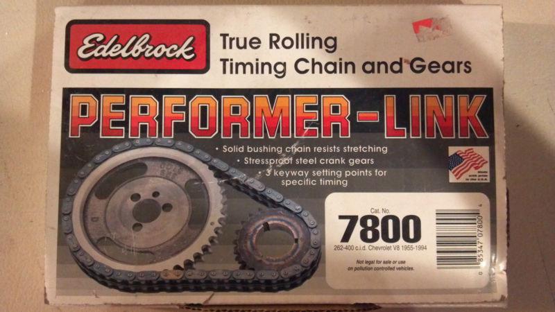 Edelbrock 7800 true rolling timing chain and gears v8 chevy 262-400 1955-1994