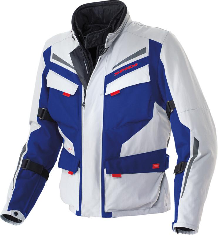 Spidi sport s.r.l. voyager 2 h2out motorcycle jacket gray/blue medium