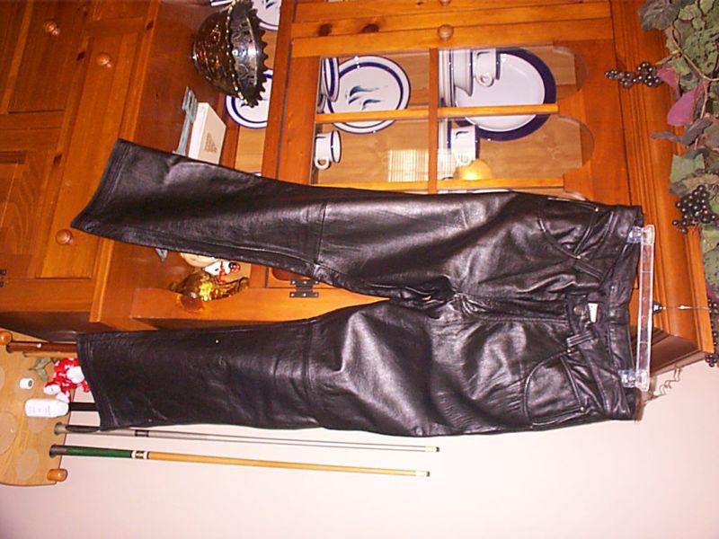 Wilsons m. julian leather carpenter type motorcycle biker racing pants size 32