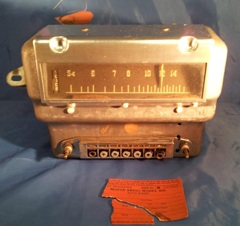 1950 de soto mopar model 808 6 volt am radio for parts or repair oem