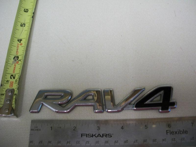 Toyota rav4 black symbol emblem chrome bagde oem used  w free shipping