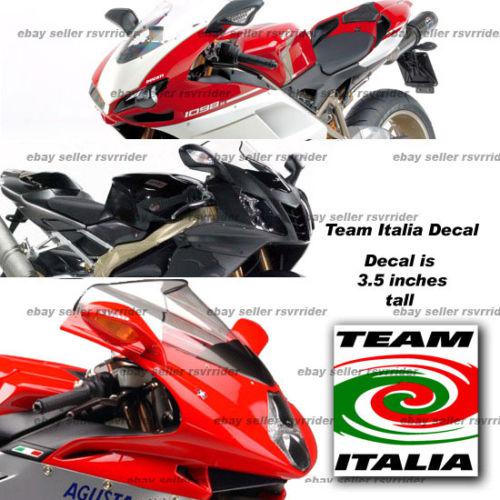 Team italia decal sticker for italian motorcycles cars