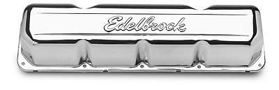 Edelbrock signature series chrome valve covers 4431 amc v8