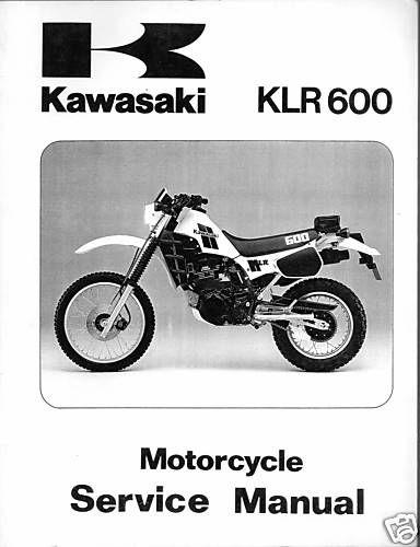 1984 kawasaki motorcycle klr600 service manual new