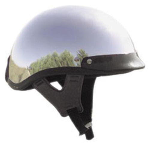 New skid lid traditional half-helmet adult helmet, chrome, large/lg