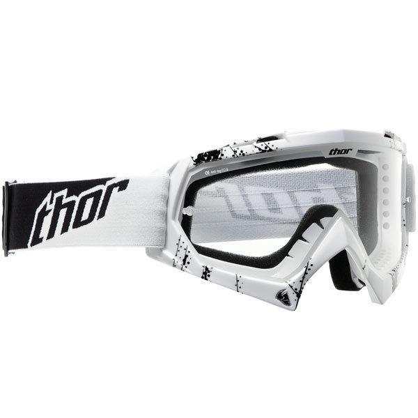 Thor enemy web white black goggles adult motocross new