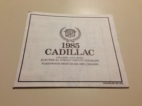1985 cadillac fleetwood brougham (dfi) chassis wiring diagrams factory oem gm