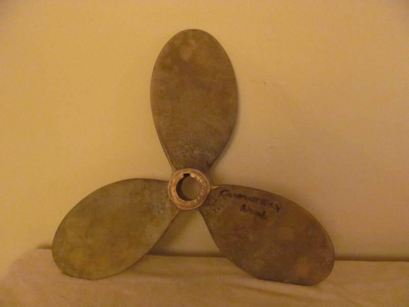 Vintage brass bronze prop 18" diameter boat propeller