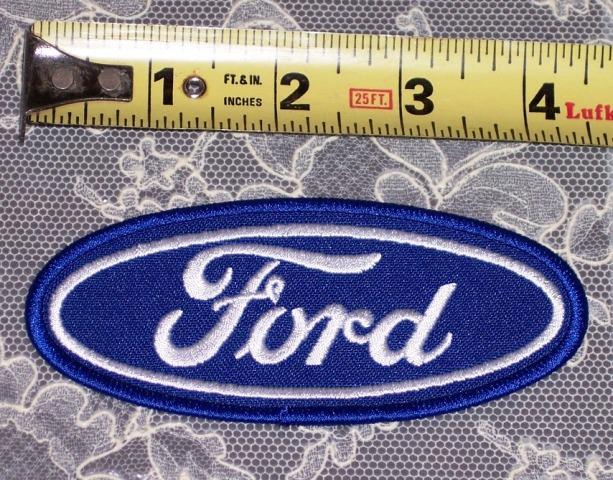 Brand new 4 1/2" x 1 7/8" ford motor company classic oval embroidered patch!