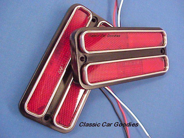 1968-1970 chevy truck red "led" side markers (2) 1969