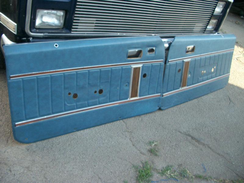 1976-1979 2 door nova ventura phoenix omega skylark blue door panels very nice