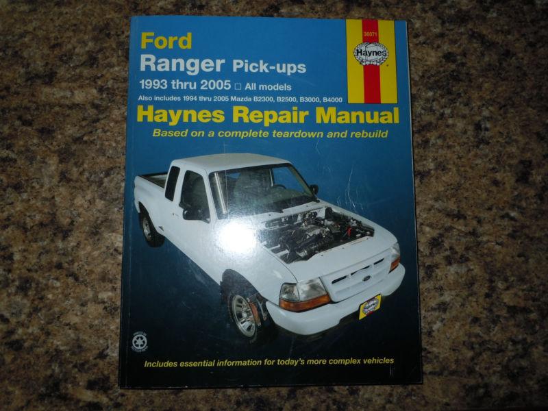"93 thru "05 ford ranger repair manual by haynes
