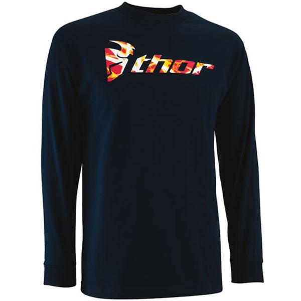 Thor loud n proud long sleeve fiber navy t-shirt mx atv t shirt tshirt tee
