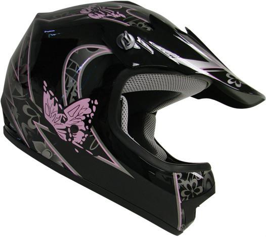 Youth pink butterfly motocross helmet mx atv dirtbike~m