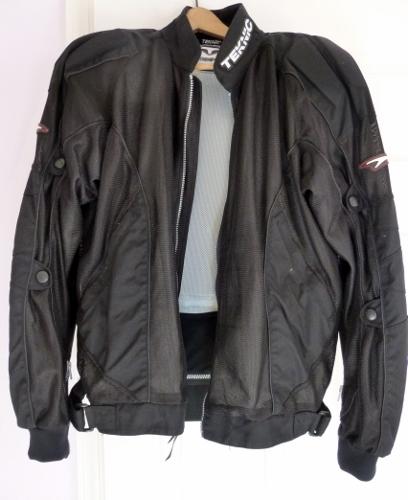 Teknic armoured motorcycle jacket black size 46 / 56 xl mesh