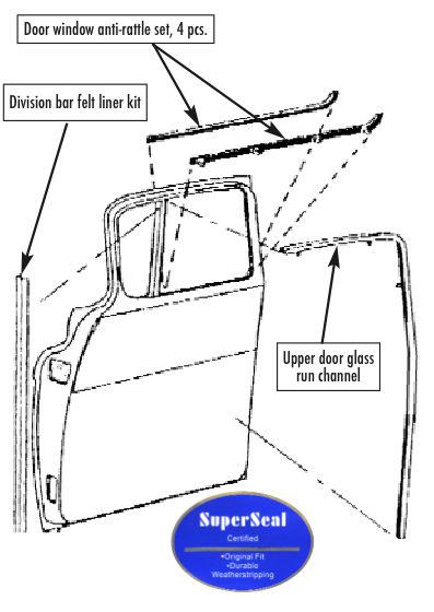 1955 1956 1957 1958 1959 chevrolet gmc truck deluxe window felt channel kit 