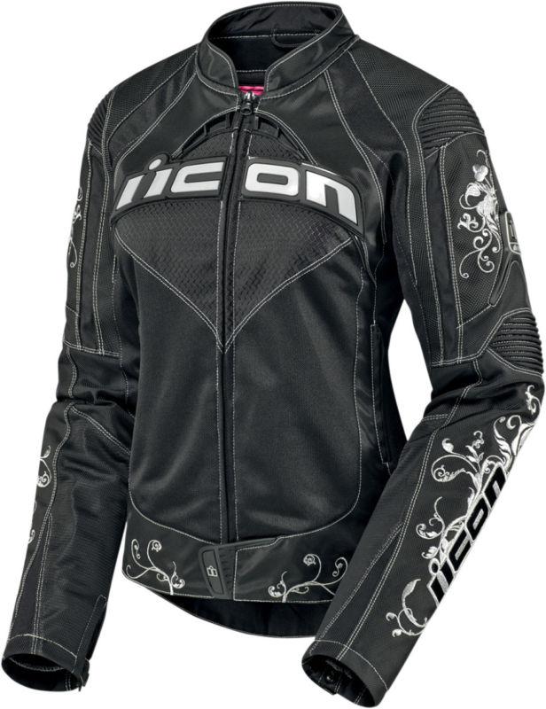 Icon womens contra speed queen black textile jacket 2013 motorcycle