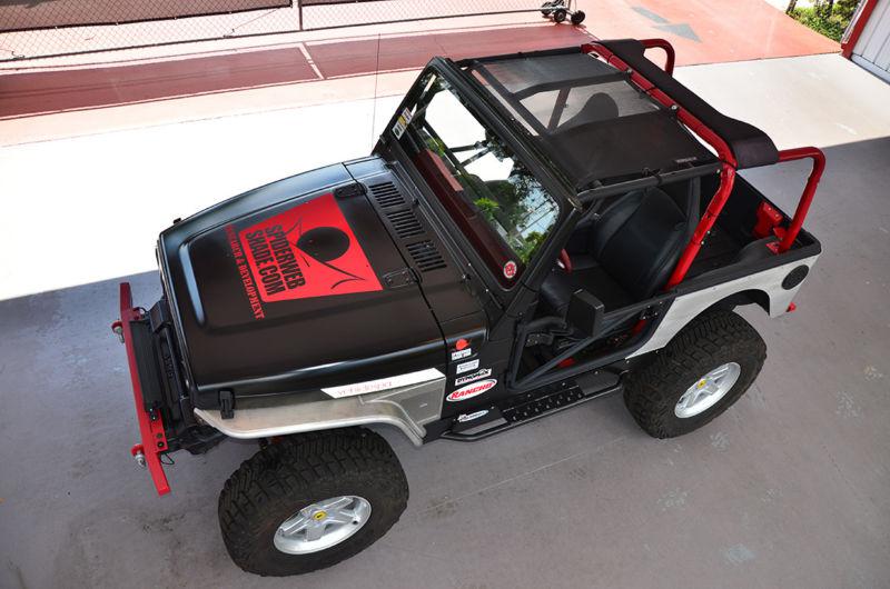 Jeep tj spiderweb shade tjkini (red) new  ~27% cooler interior  ~fits: 1996-2006
