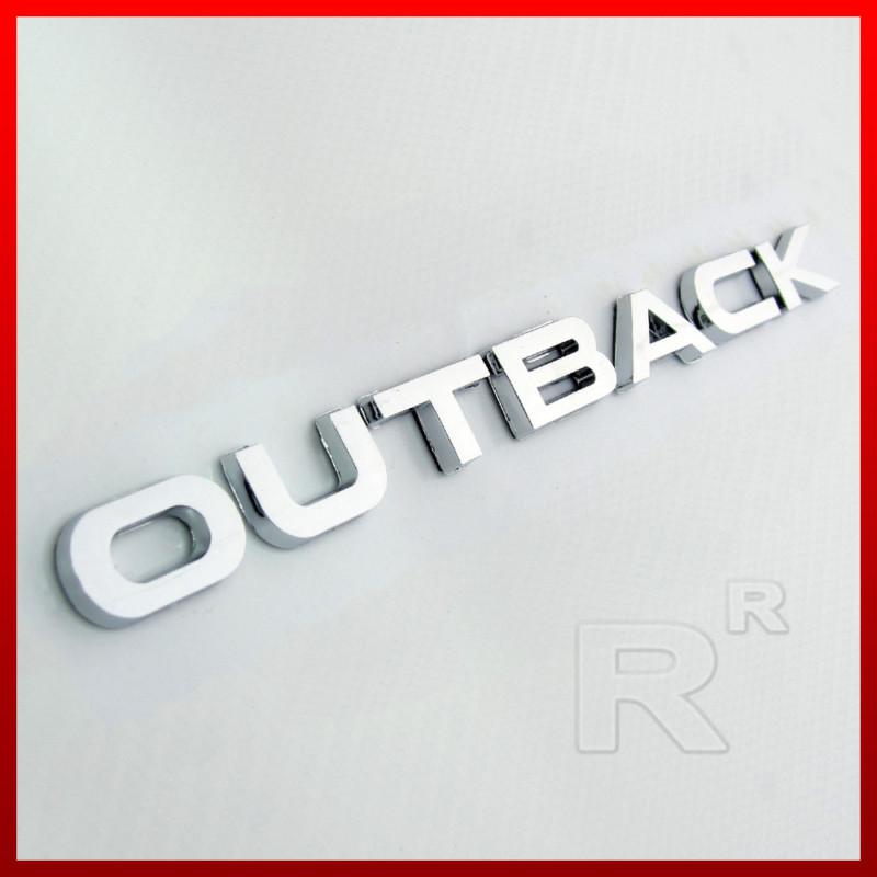 Subaru outback trunk badge 3d decal letters liftgate emblem rear door chrome