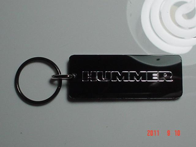 Hummer word key fob chain black & chrome h1 h2 h3 sut humvee