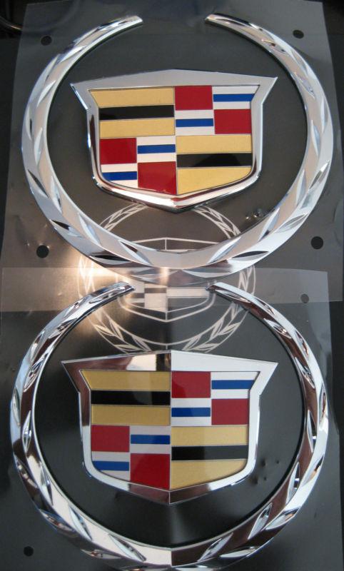 Cadillac escalade emblems, 2007 to 2013. front grill and rear tailgate emblems.