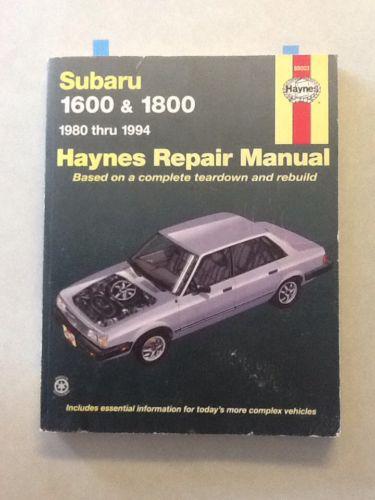 Subaru 1600 & 1800 haynes repair manual