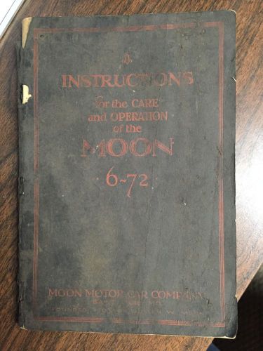 Instruction book for the care and operation of the moon 6-72