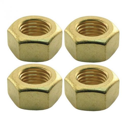 Exhaust manifold stud nuts, brass, 7/16x20, set of four, flathead v8 except 60