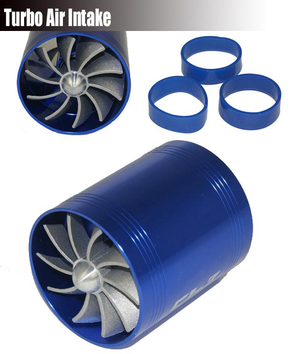 Universal dual turbo turbonator air intake gas fuel saver fan spiral ventilator