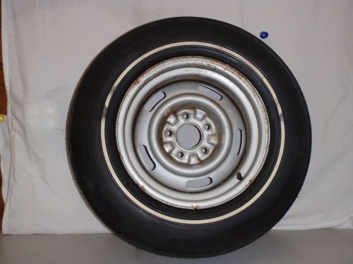 1973 corvette n.o.s. firestone gr-70-15 radial tire and rally wheel