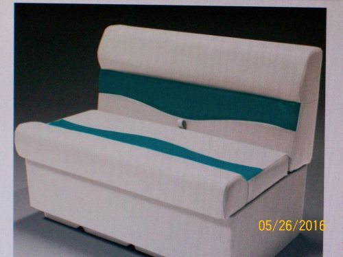 2 new 38 &#034; straight pontoon boat seats beige and teal