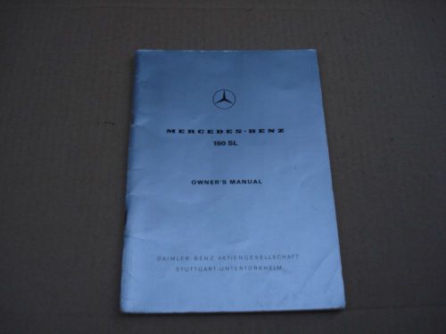 Mercedes-benz 190 sl owners manual edition g
