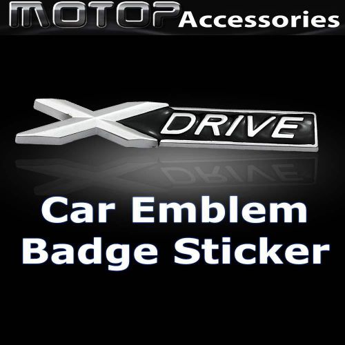 3d metal x drive racing front badge emblem sticker decal self adhesive x-drive