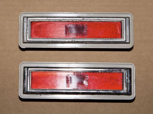 1973 chevy nova rear side marker lights with bezels &amp; plug (  both sides  )