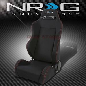 Nrg 2 type-r red stitches  sports style racing seats+mounting slider driver side