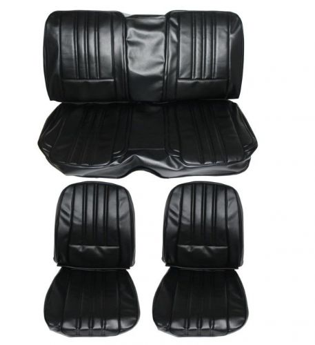 Pg classic 6616ht-buk-100 1968 barracuda deluxe style seat cover set (black)