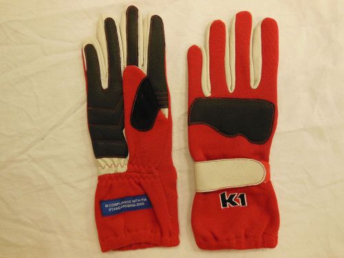 K1 racegear super pro nomex auto racing glove red size small