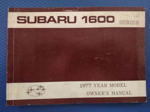 1977 subaru 1600 series owner&#039;s manual